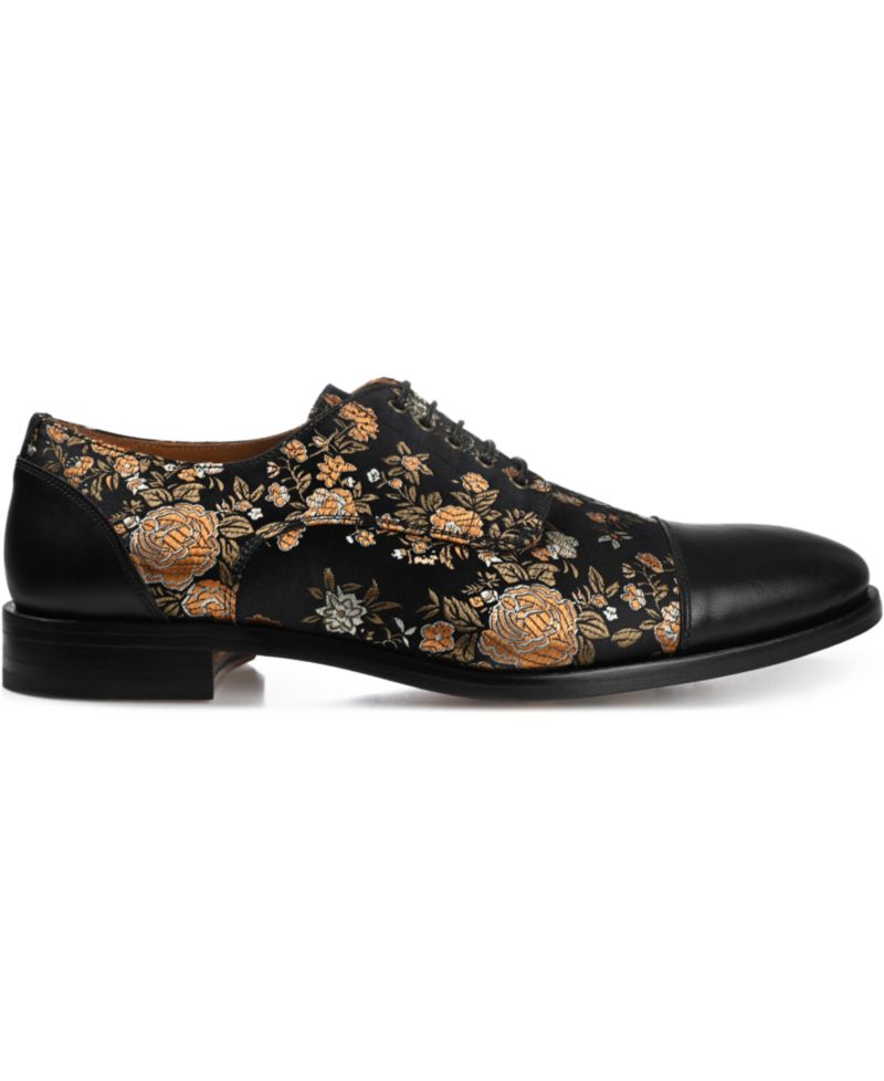 Men's Jack Handcrafted Leather, Velvet and Wool Dress Shoes