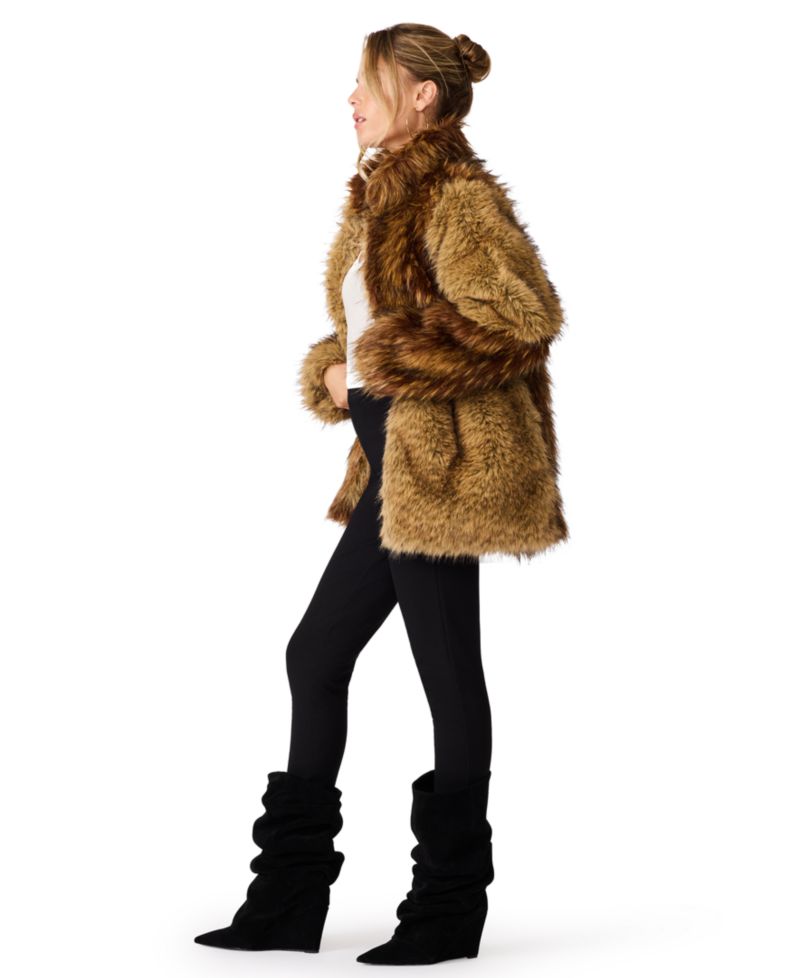 Women's Norie Faux Fur Colorblock Coat