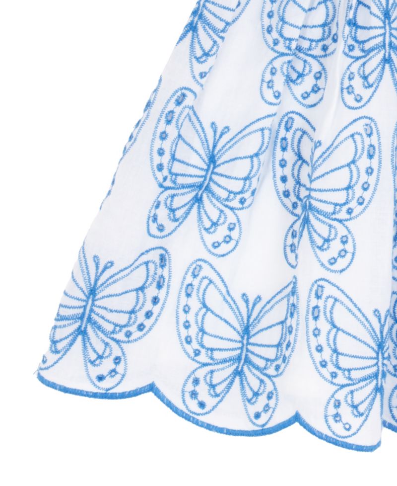 Girls' 2T-6X Eyelet Flutter-Sleeve Dress