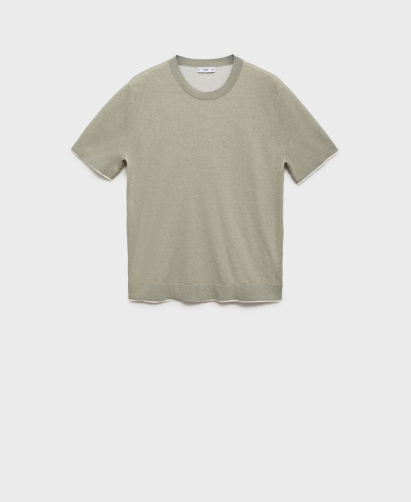 Men's Contrasting Cotton-Blend T-Shirt