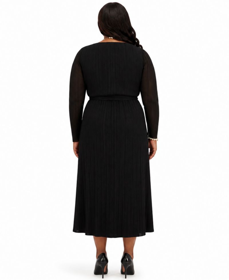 Women's V-Neck Long-Sleeve Dress