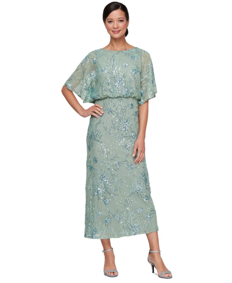 Petite Sequined Blouson Dress