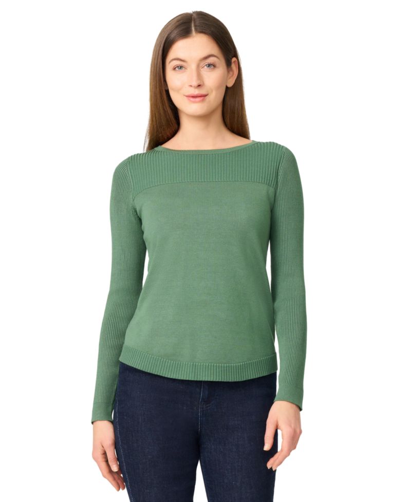 Women's Boat Neck Long-Sleeve Sweater
