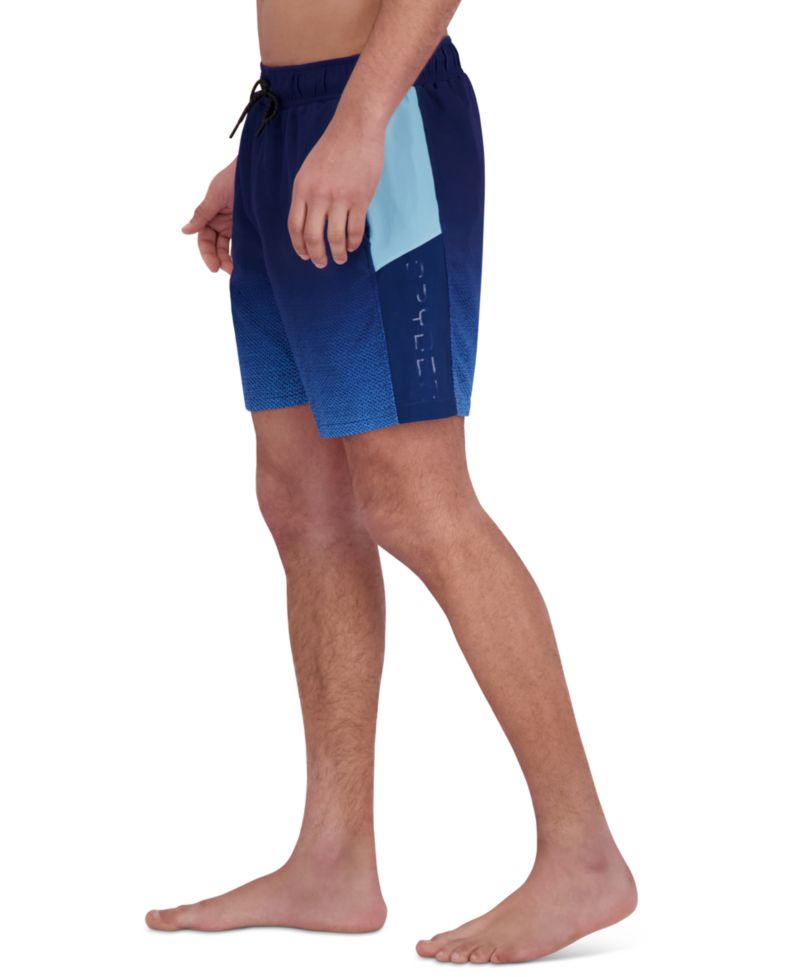Men's Ombre Printed Color-Block 7" Volley Swimsuit