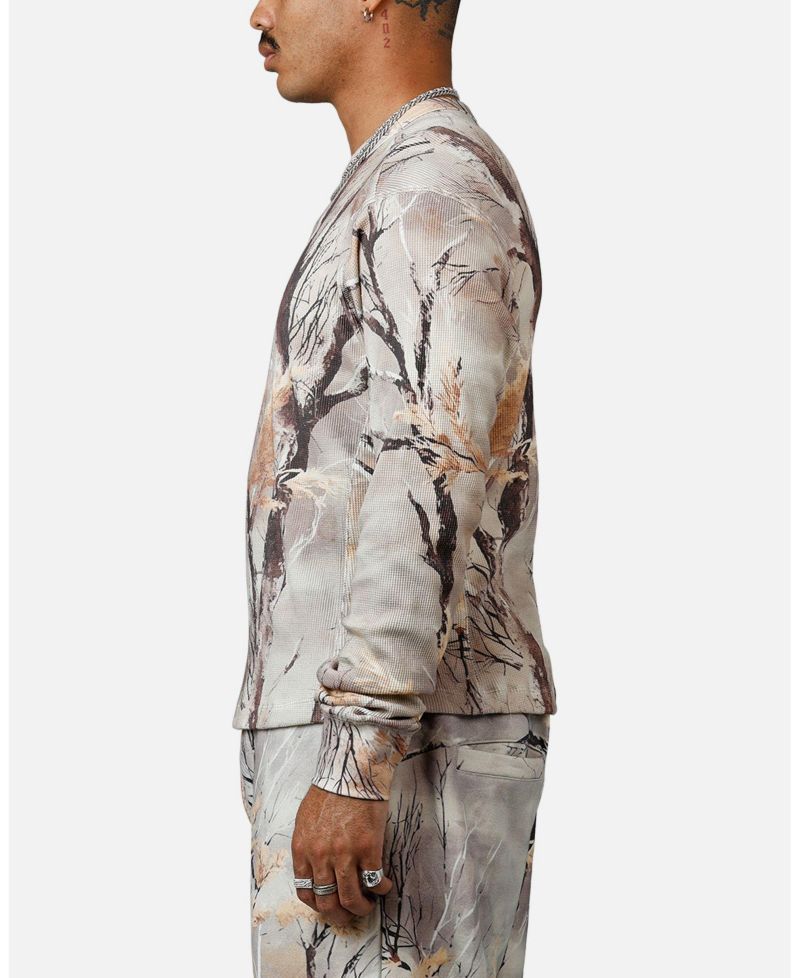 Men's Washed Waffle Thermal Long Sleeve T-Shirt