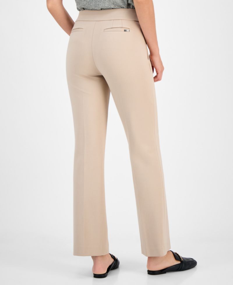 Petite Grace Pull-On Slash-Pocket Trousers