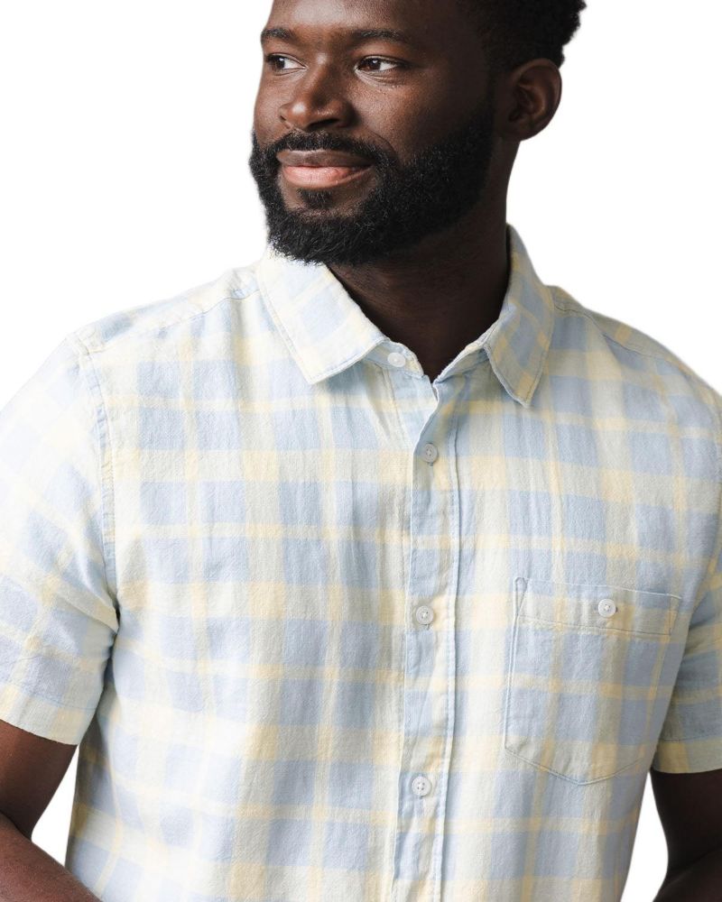 Men's Hope and Henry Linen Short Sleeve Button Down Shirt