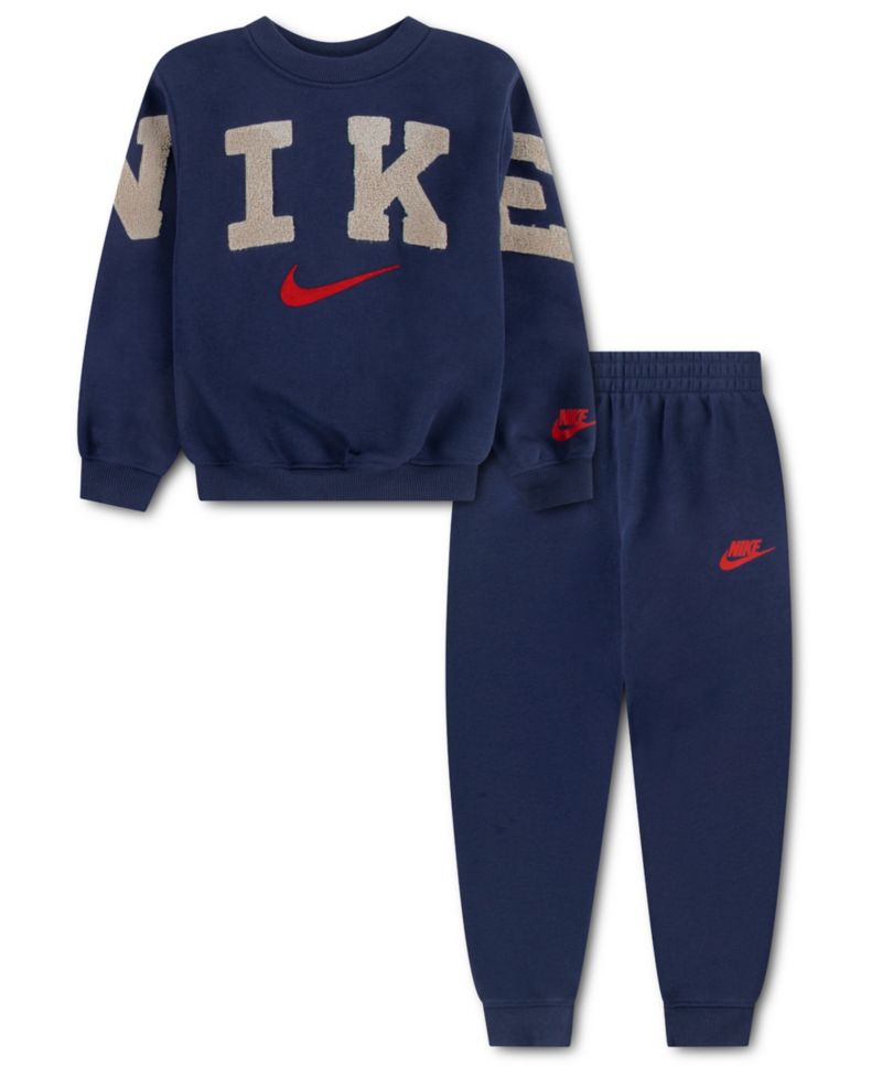 Boys' 2T-7 Fleece Crewneck Sweatshirt and Joggers, 2-Piece Set