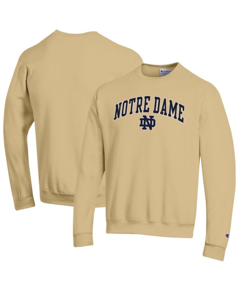 Men's Navy Notre Dame Fighting Irish Arch Over Logo Pullover Sweatshirt