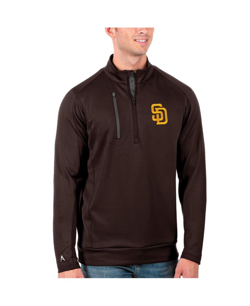 Men's Brown San Diego Padres Generation Quarter-Zip Pullover Jacket