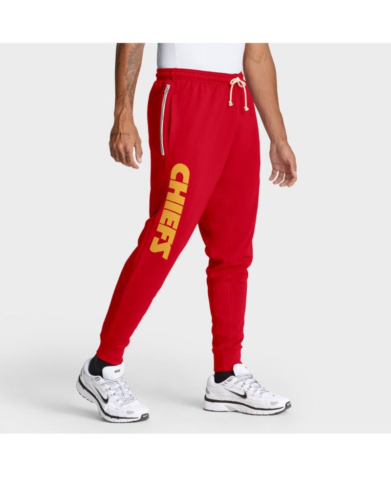 Men's Red Kansas City Chiefs Sideline Ground Game Performance Taper Pants