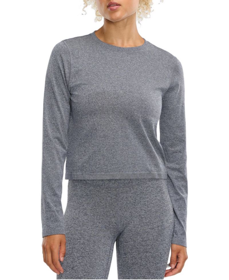 Women's Seamless Melange Long Sleeve