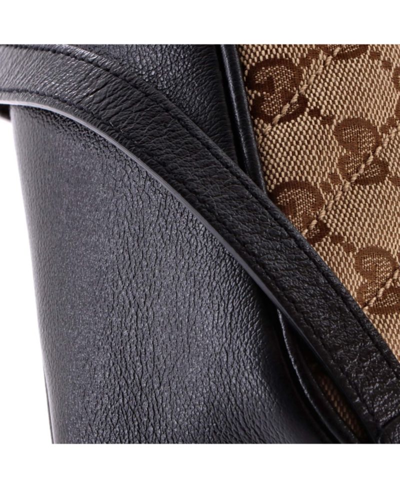 Small GG Marmont Shoulder Bag Diagonal Quilted GG Canvas with Leather