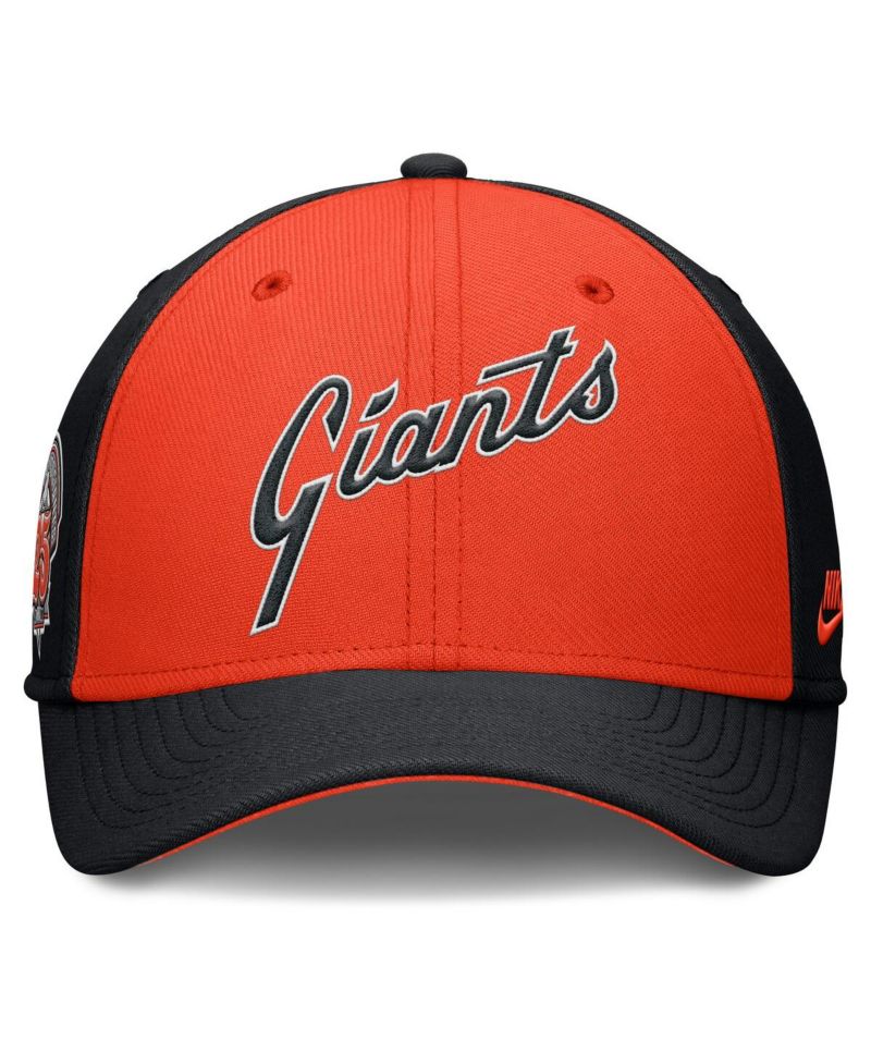 Men's Black/Orange San Francisco Giants Rise Swoosh Performance Flex Hat