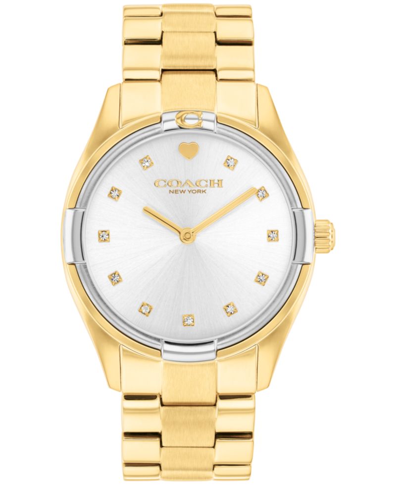 Women's Brooks Gold-Tone Stainless Steel Bracelet Watch 34mm