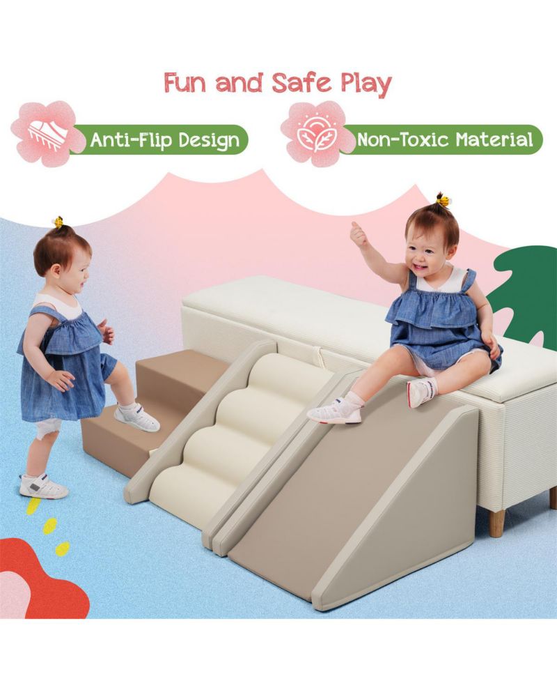 Soft Foam Climb and Crawl Corner Climber Play Set 9-Piece Activity Toy, Ages 12 Months-3 Years