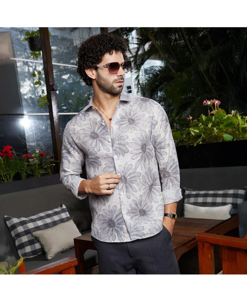 Men's Coin Grey Gloomy Daisy Shirt