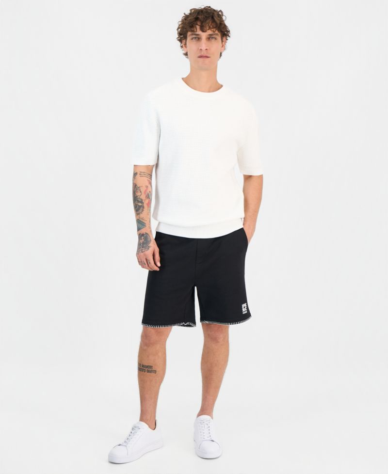 Men's Cotton Textured Short-Sleeve Shirt