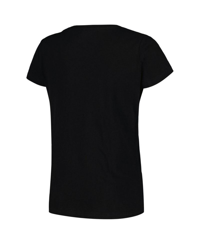 Women's Black Disney Princess Graphic Scoop Neck T-Shirt
