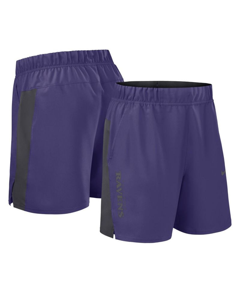 Men's Purple Baltimore Ravens Woven Victory Performance Shorts