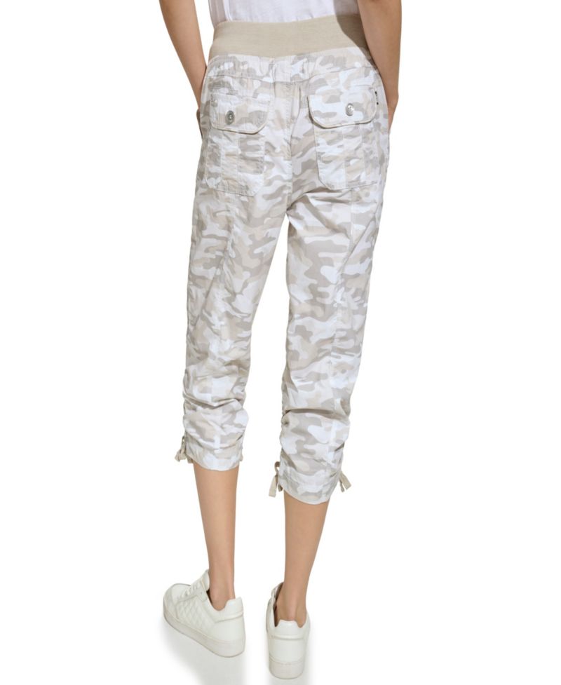 Women's Convertible Capri Cotton Poplin Cargo Pants