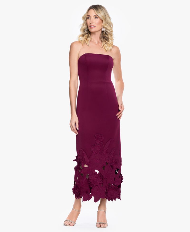 Women's Strapless Fitted Column Gown