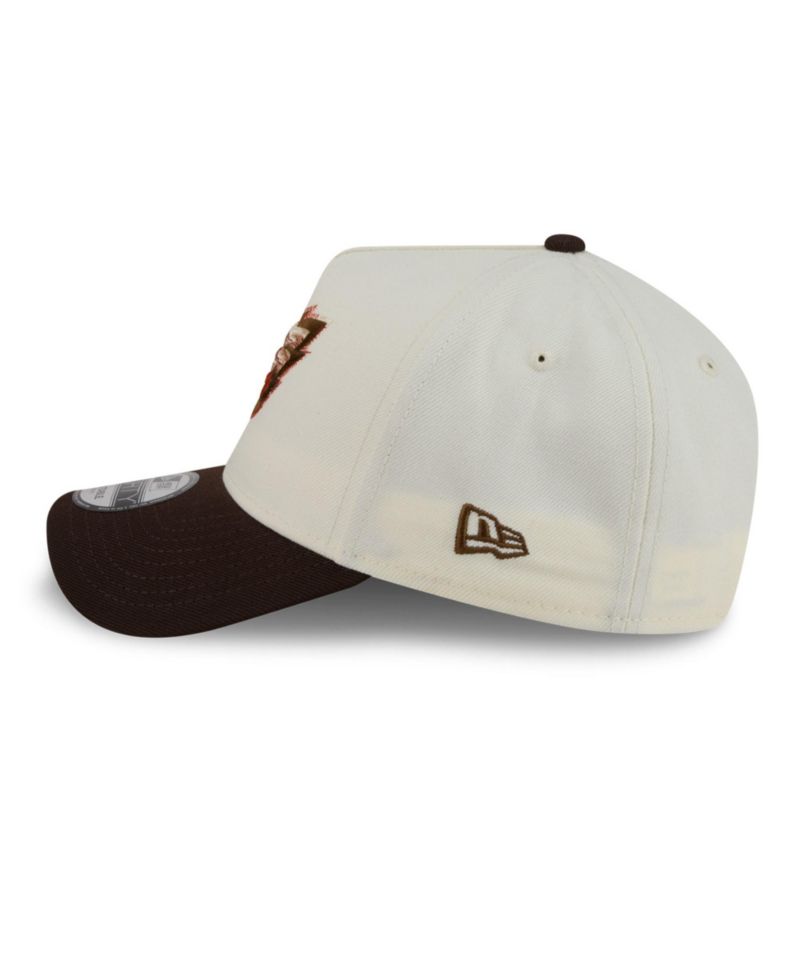 Men's Cream/Brown Philadelphia Eagles Pumpkin Spice A-Frame 9FORTY Adjustable Hat