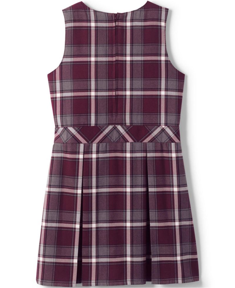 Big Girls Plaid Jumper Top of Knee