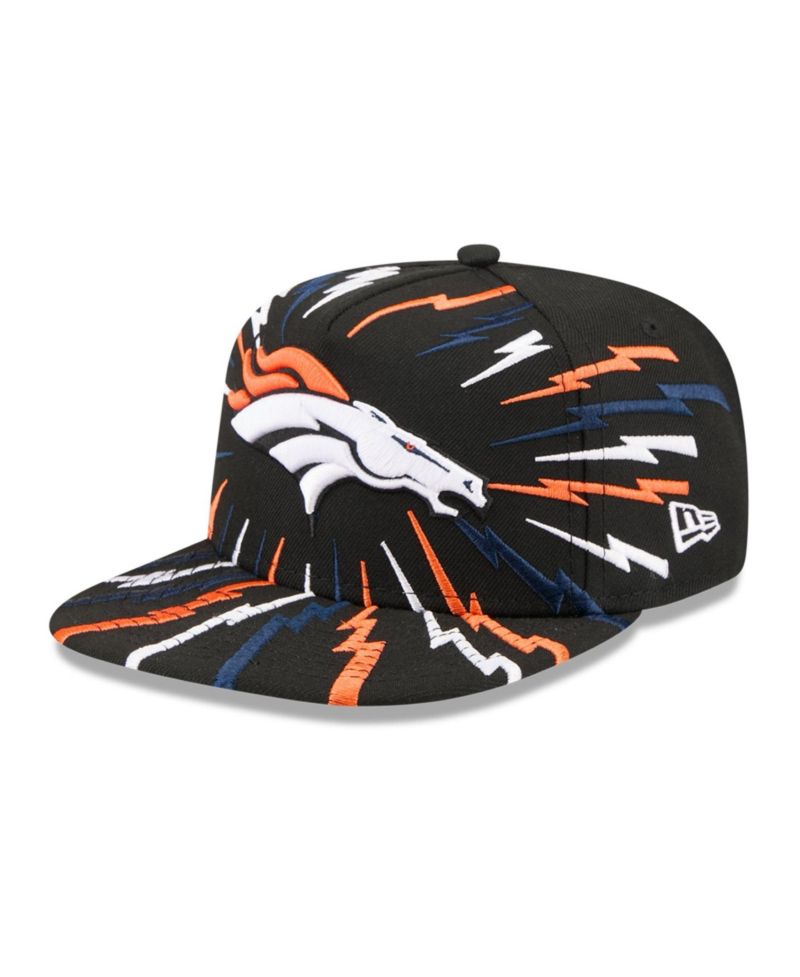 Big Boys and Girls Black Denver Broncos Bolt A-Frame 9FIFTY Snapback Hat