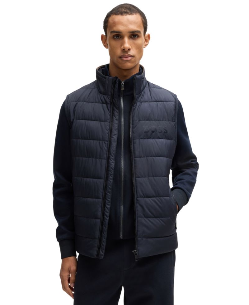 Men's Water-Repellent Tonal Logo Gilet Vest