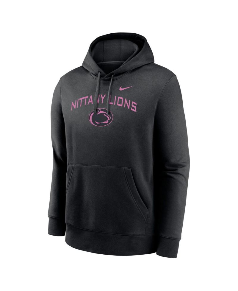 Men's Black Penn State Nittany Lions Throwback Club Fleece Pullover Hoodie