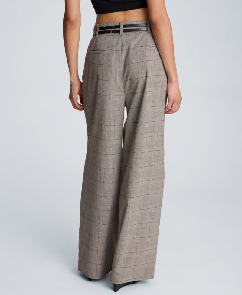 Women's Wide-Leg Double Belt Pants