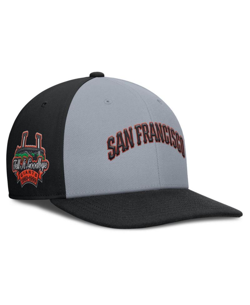 Men's Gray/Black San Francisco Giants Pro Performance Snapback Hat