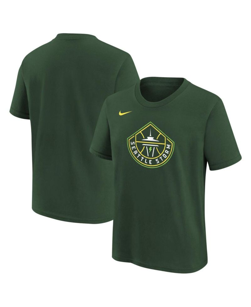 Big Boys and Girls Hunter Green Seattle Storm Essential Logo T-Shirt