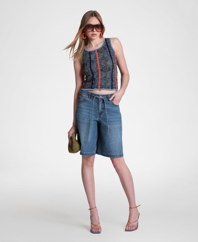 Women's Novel Stitch Stripe Tank Top