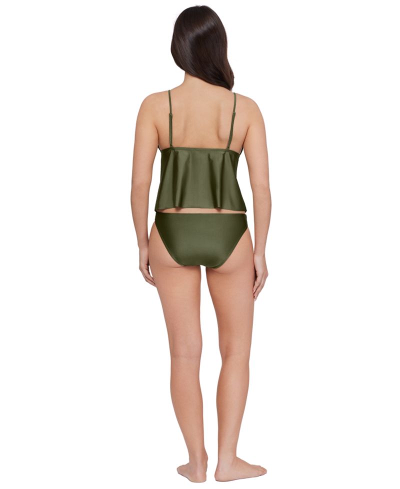 Women's Tie-Front Crop Tankini Top