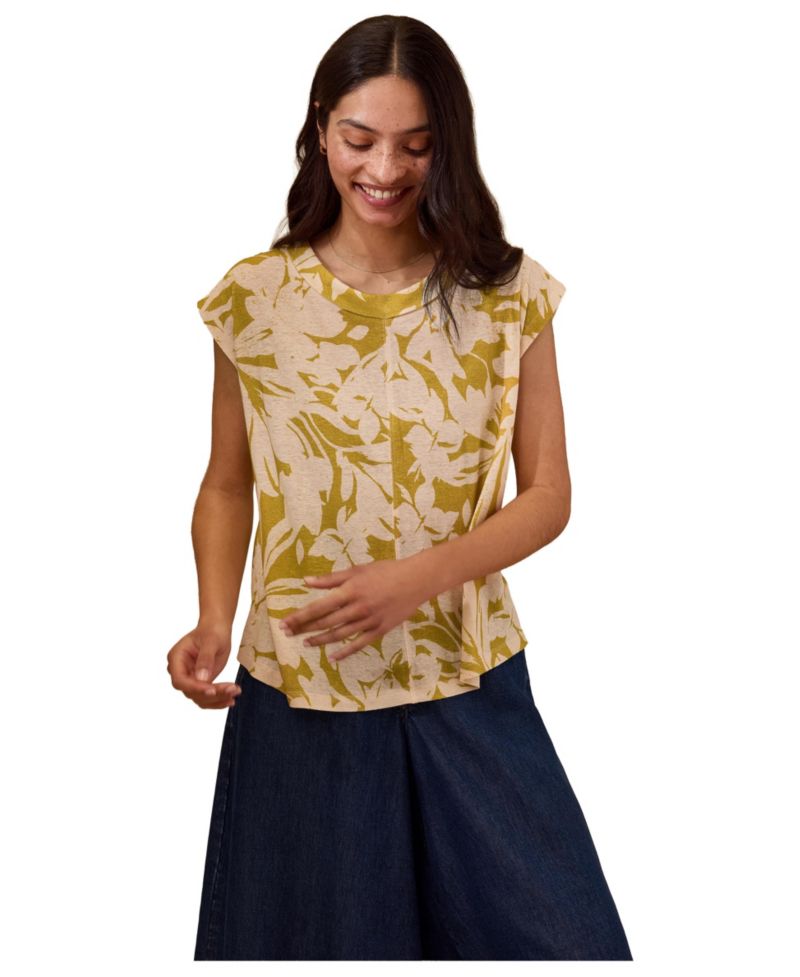 Women's Sleeveless Floral Jersey Top