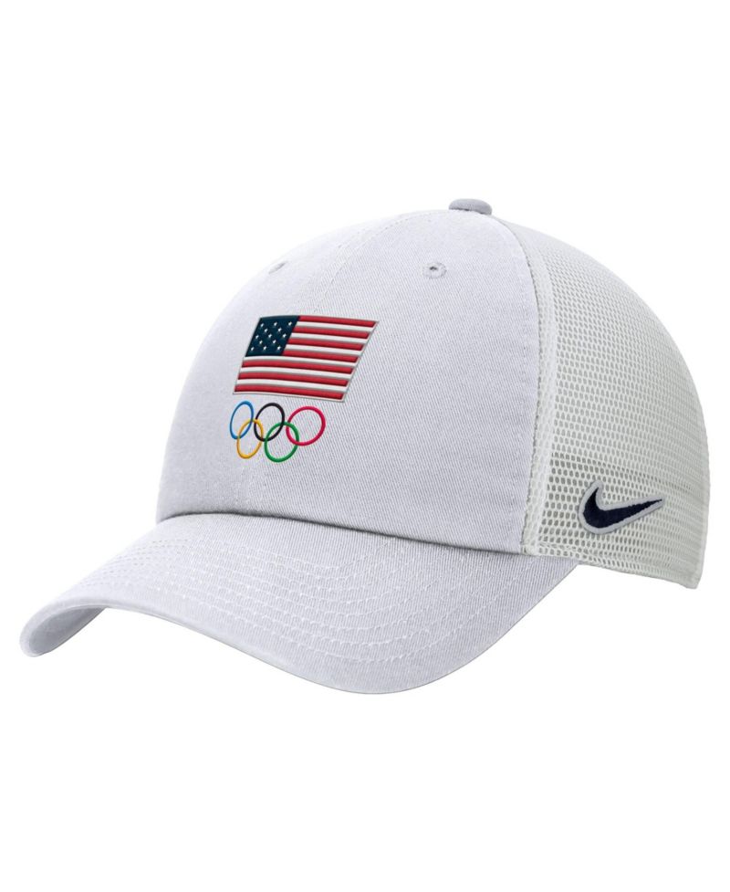 Men's White LA28 Summer Olympics Club Trucker Adjustable Hat
