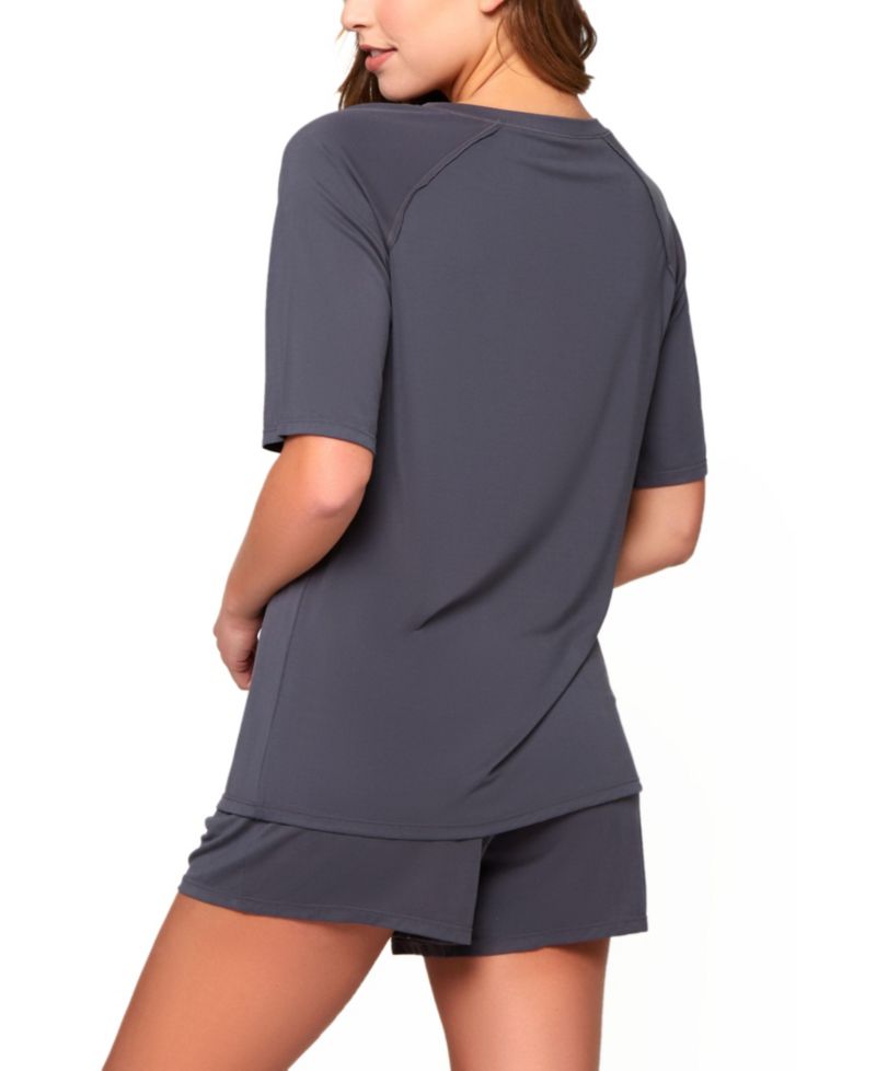 Women's 2-Piece Raglan Top and Short Pajama Set