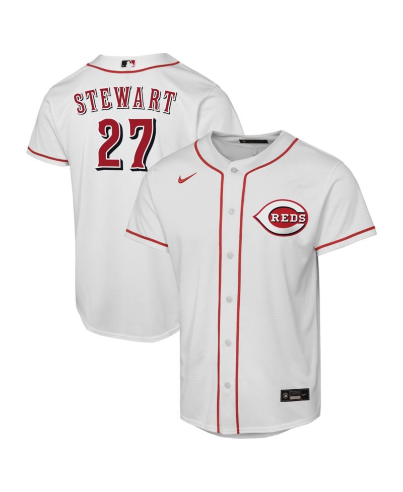 Big Boys and Girls Sal Stewart White Cincinnati Reds Home Replica Player Jersey