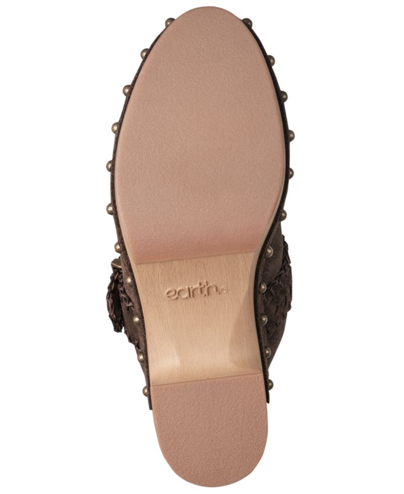 Women's Gilly Suede Studded Block Heel Clogs