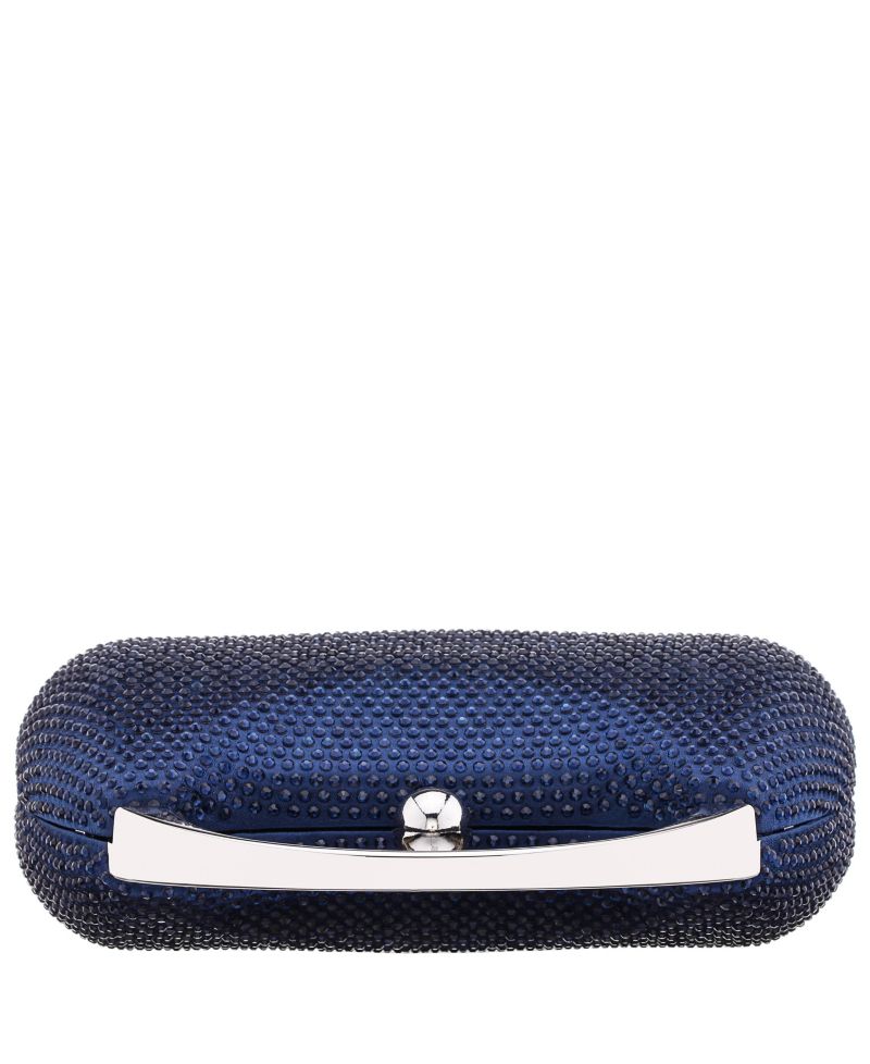 Crystal Minaudiere with Metal Handle