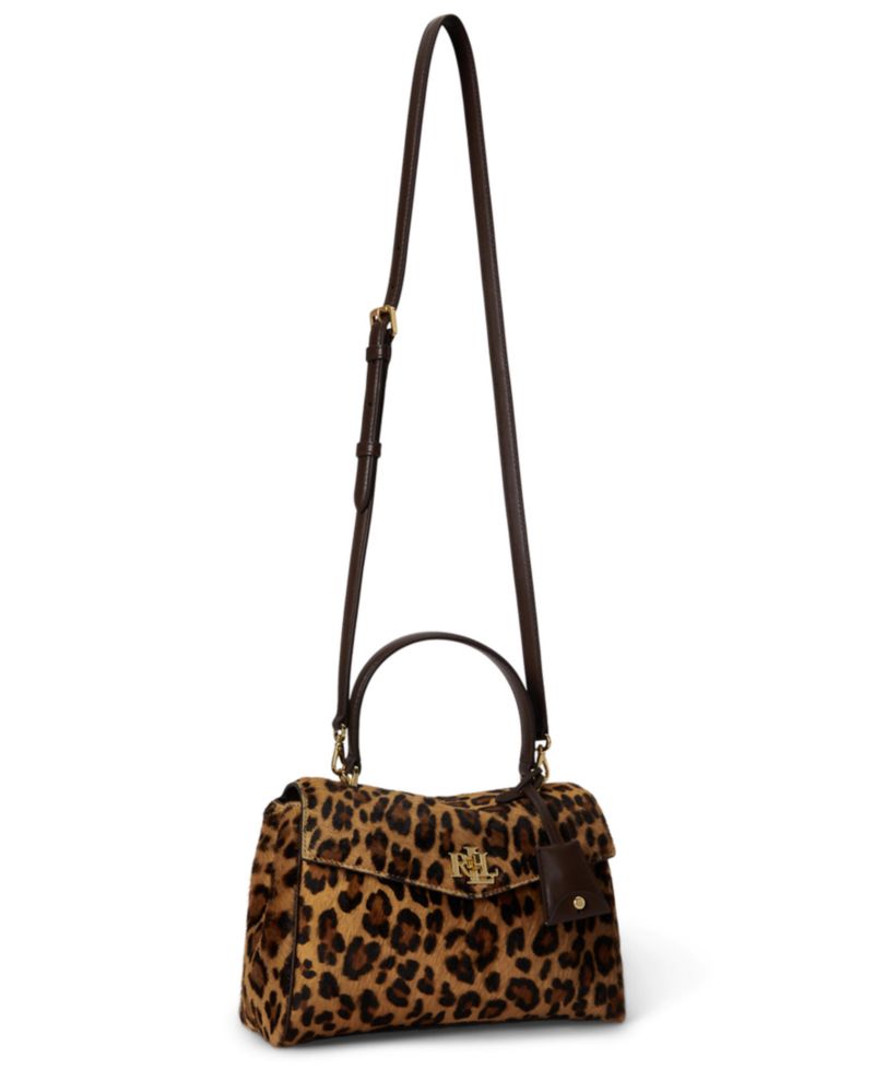 Farrah Leopard Print Small Soft Satchel Bag