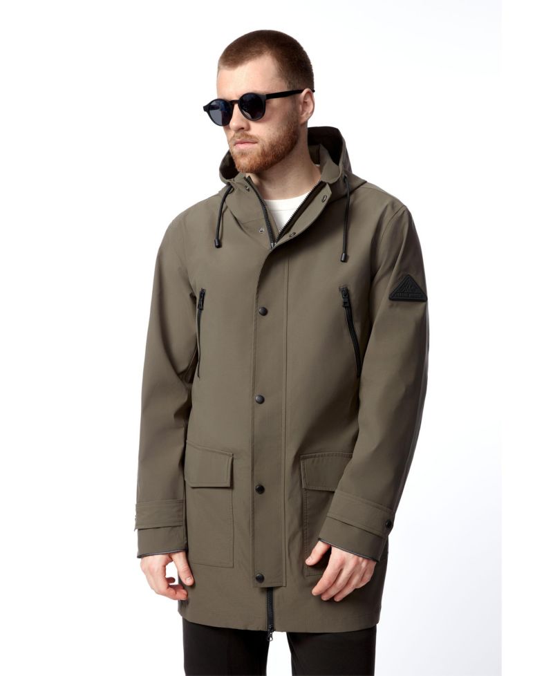 Men's Banks | Hooded Drawstring Raincoat