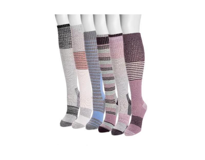 Women's 6 Pair Pack Compression Socks