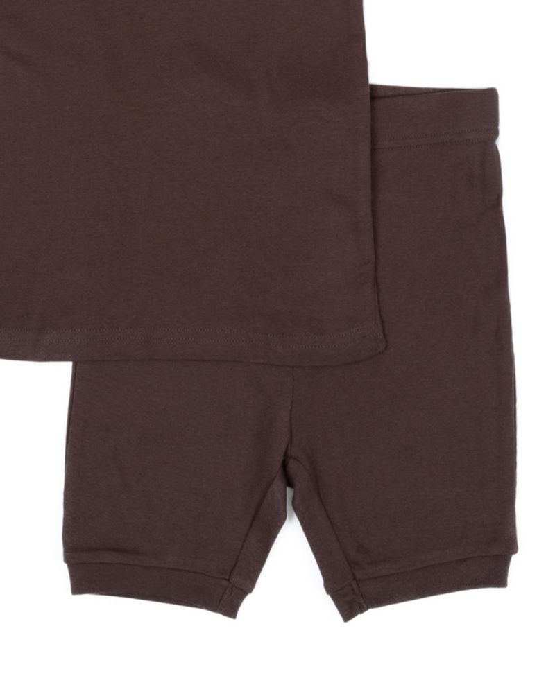 Toddler Matching Family Two Piece Cotton Short Sleeve Shirt and Shorts Solid Color Pajamas 2T-5T