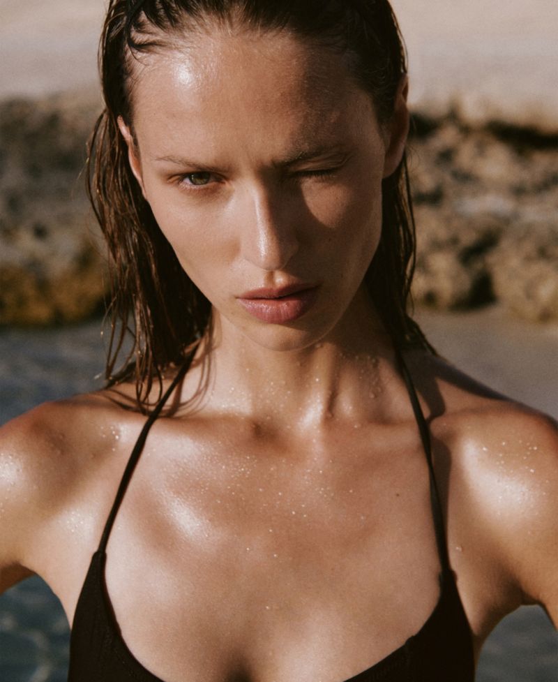 Women's Seam Detail Halter Swimsuit
