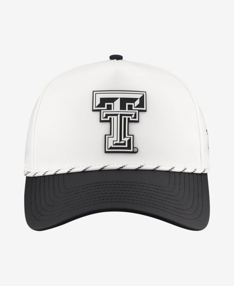 Men's White/Black Texas Tech Red Raiders Classic Adjustable Rope Hat