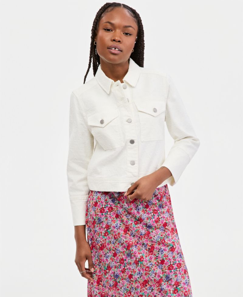 Women's Cropped Embroidered Jacket