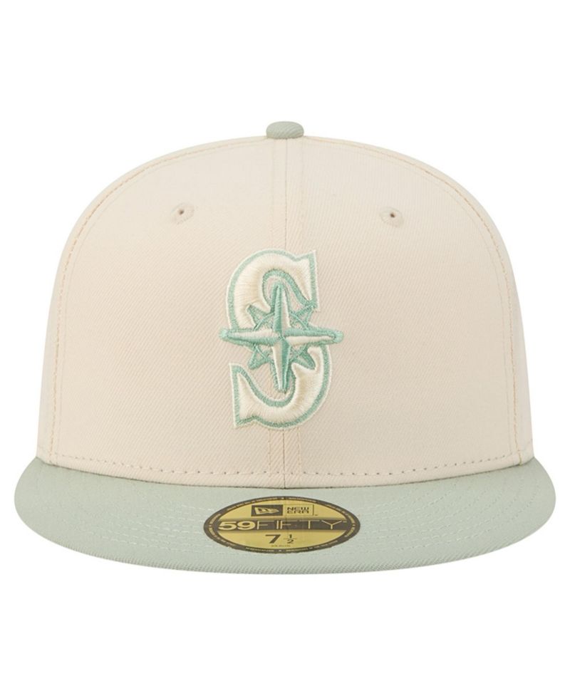 Men's Cream/Green Seattle Mariners Color Pack 59FIFTY Fitted Hat